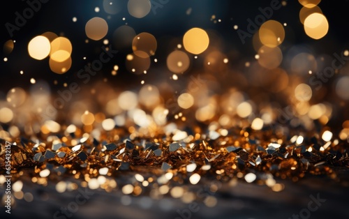 a blurry image of gold glitter on a black and white background with a blurry image of the lights of the lights in the background (1)