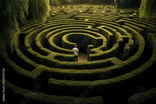 Experiencing a sense of disorientation or confinement within the labyrinth, Generative Ai