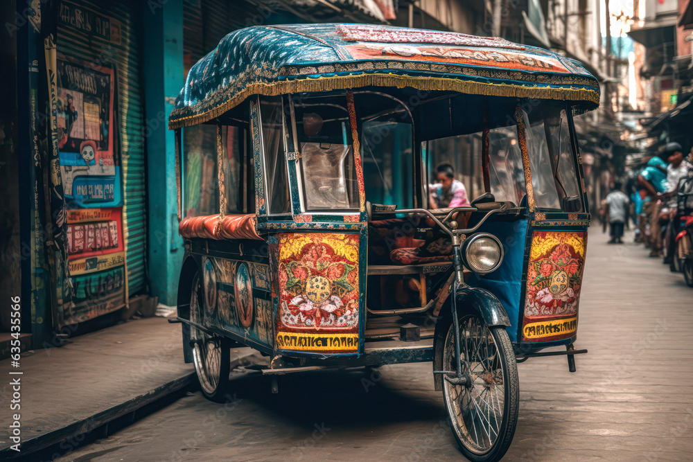 Pakistan Razi Ricksha Rikscha in Indien/Pakistan Stock Photo | Adobe Stock