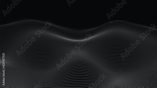 Abstract digital wave of particles. Futuristic point wave. Technology background vector. Vector illustration