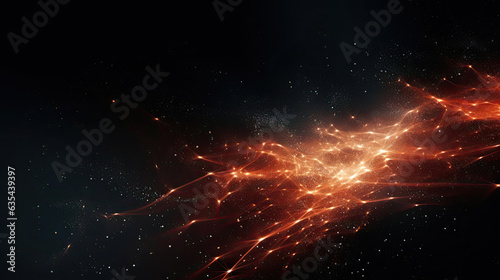 explosion of sparks on black background