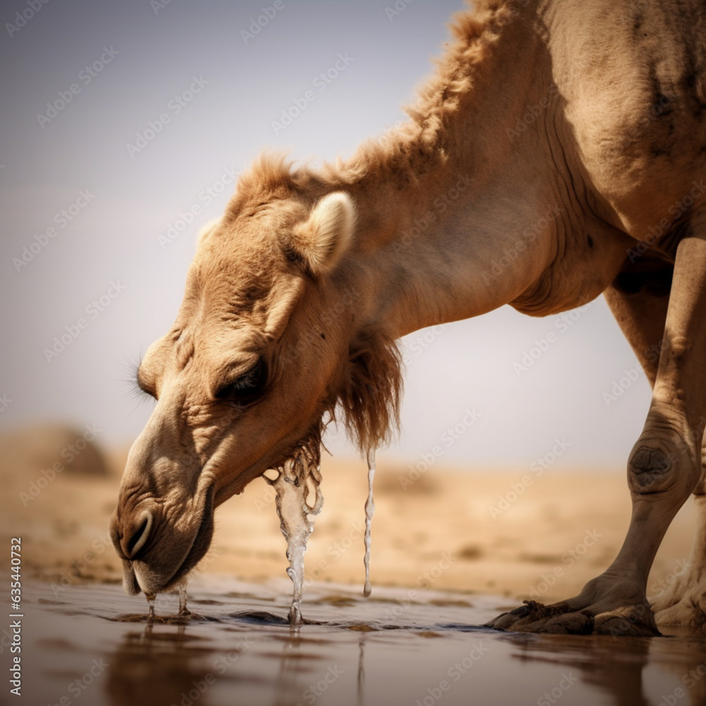 a close up of a camel drinking water, wretched camel, camel, camels, desert photography, ride