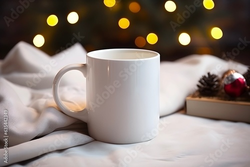 Christmas white mug mockup