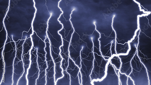 Severe Lightning Storm Weather Background