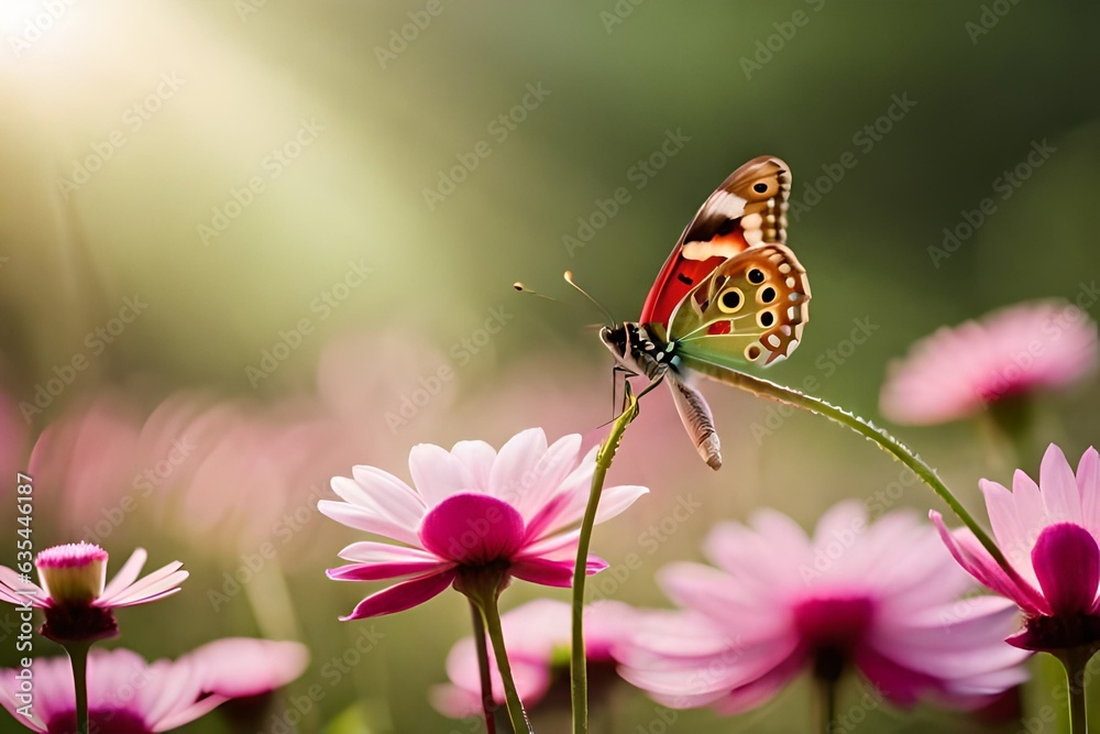 Obraz premium butterfly on flower