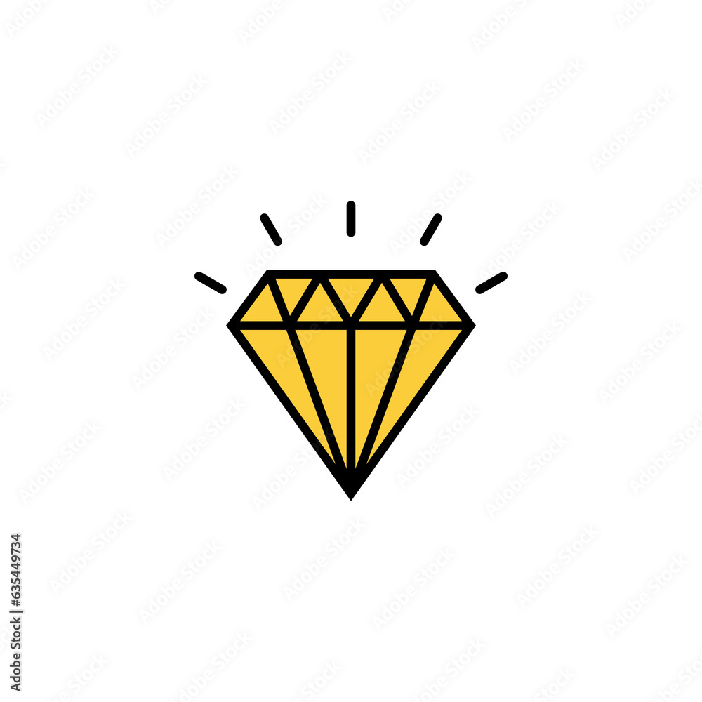 Diamond icon vector for web and mobile app. diamond gems sign and symbol Diamond icon vector for web and mobile app. diamond gems sign and symbol