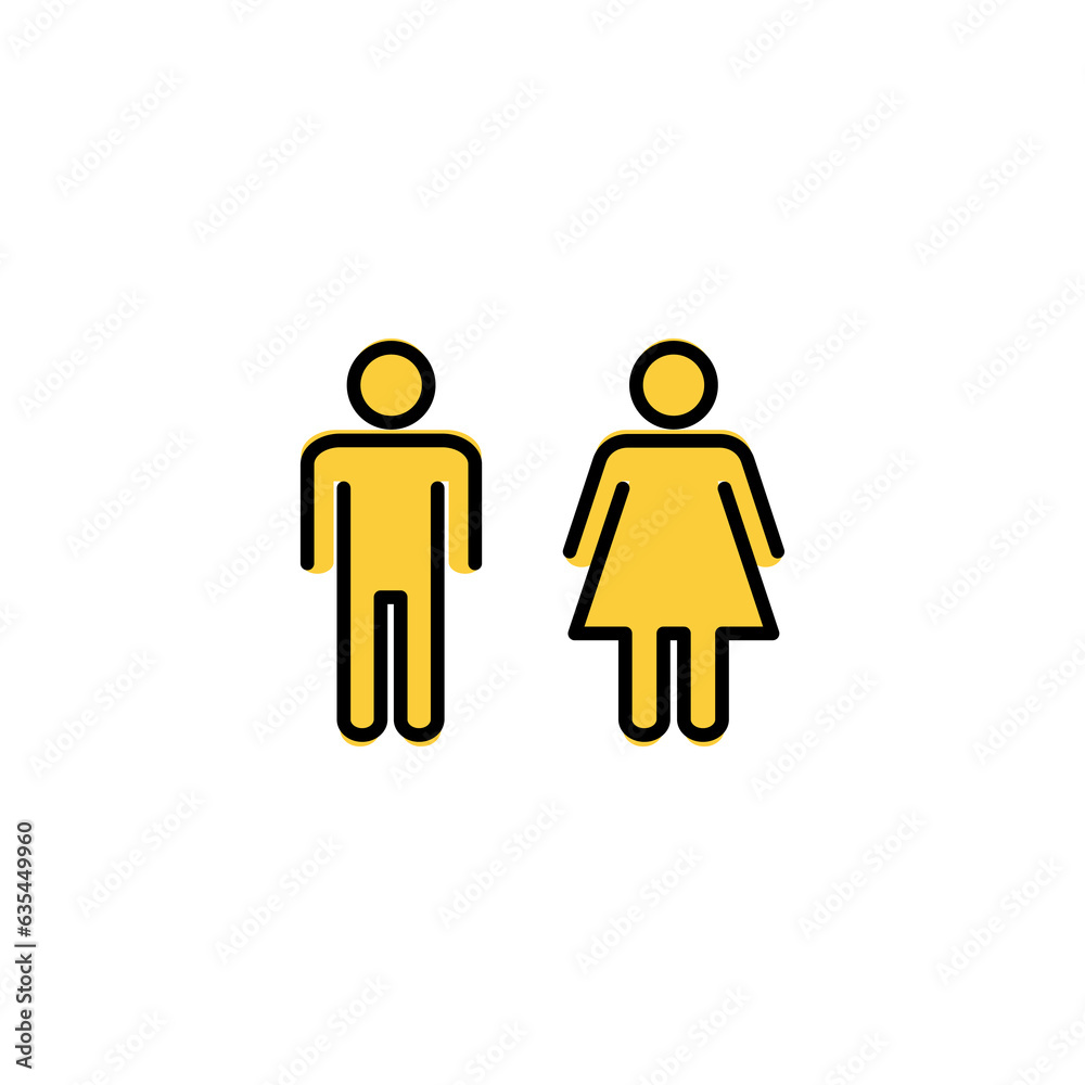 Man and woman icon vector for web and mobile app. male and female sign and symbol. Girls and boys Man and woman icon vector for web and mobile app. male and female sign and symbol. Girls and boys