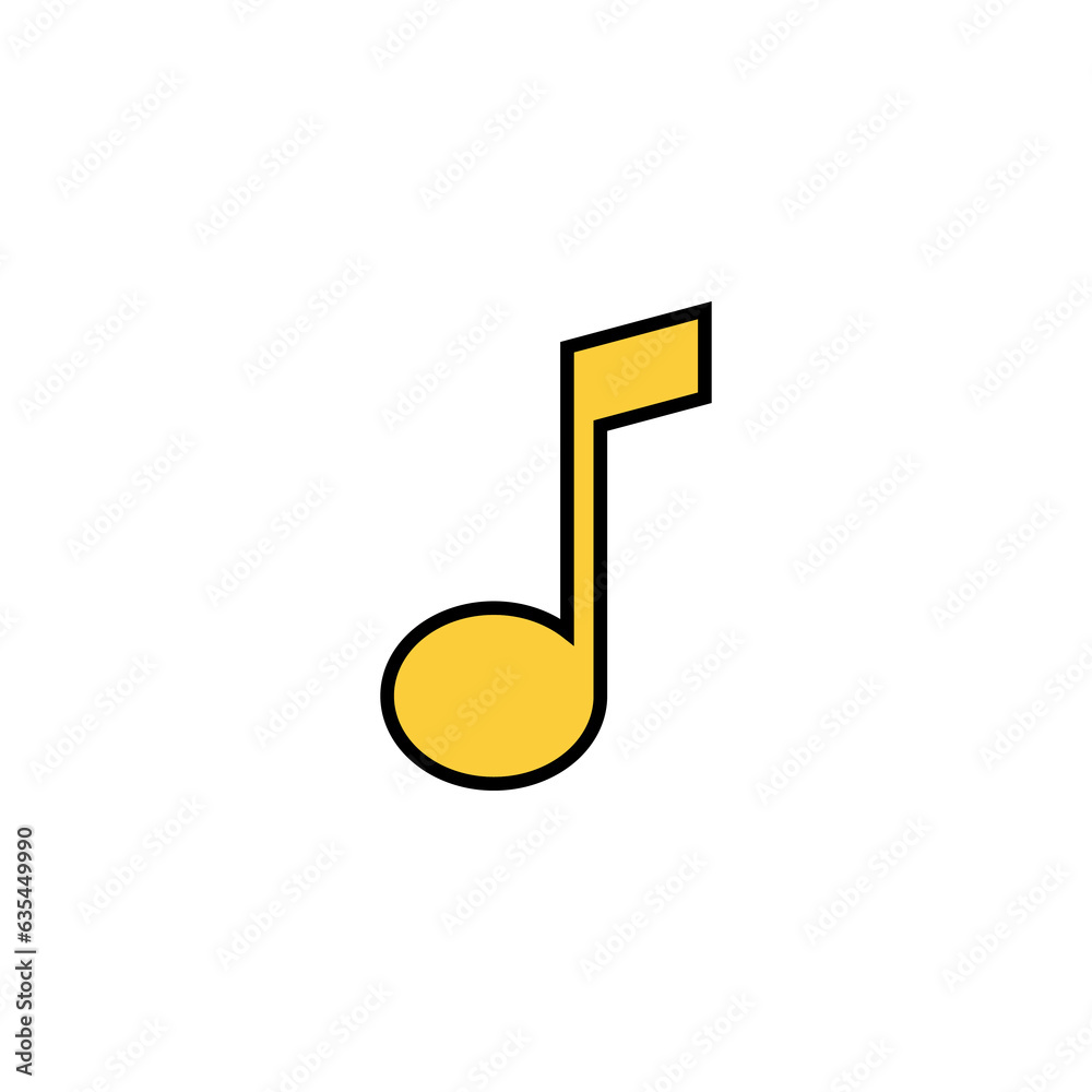 Music icon vector for web and mobile app. note music sign and symbol Music icon vector for web and mobile app. note music sign and symbol