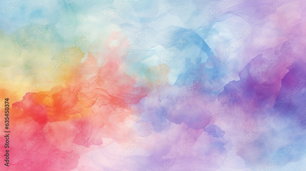 colorful watercolor painted overlay on painting paper backgrounds, Generative ai