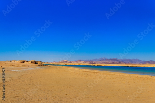Beautiful lake in Ras Mohammed national park, Sinai peninsula in Egypt