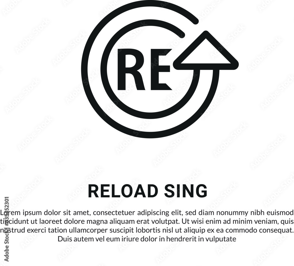 Reload logo, reload sing, minimal logo, modern logo, simple logo Reload logo, reload sing, minimal logo, modern logo, simple logo