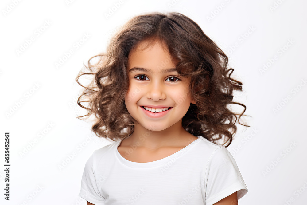 portrait of smiling young brunette girl, ai generated portrait of smiling young brunette girl, ai generated