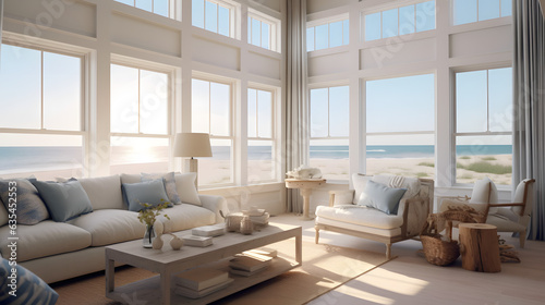 Morning calm in a coastal-inspired living space © yugr
