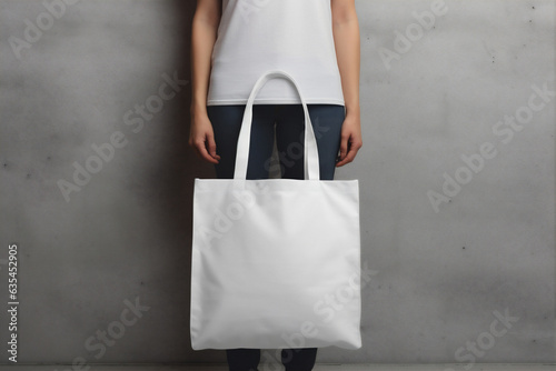 layout woman white template shopping purchase buy concept fashion bag market. Generative AI.