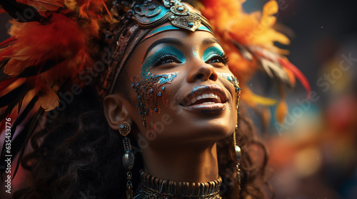 Female carnival performer. Generative Ai © andranik123