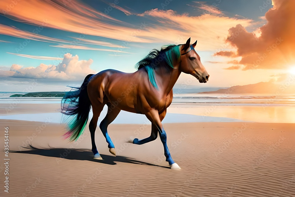 horse on the beach horse on the beach