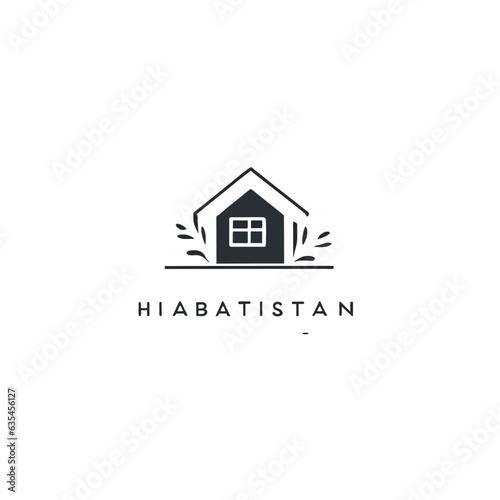 logo habitacin, vector illustration line art photo