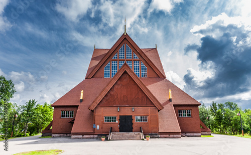 Kiruna, Norbottens Län, Sweden,  - 27. July 2023 - Historical Church