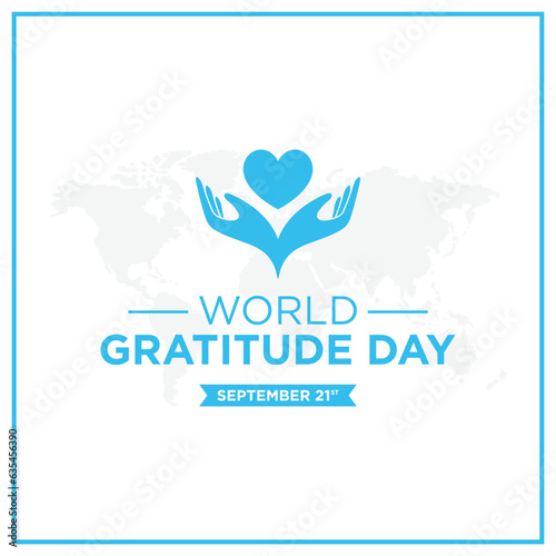 Gratitude day greetings vector.