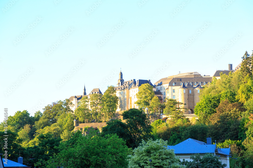 Luxembourg city, Luxembourg - July 4, 2019: Upper city, historical part