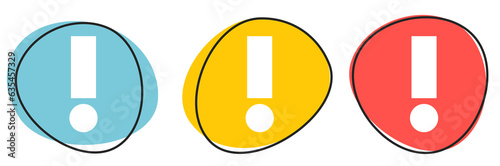Button Banner für Website oder Business: Ausrufezeichen oder Warnung