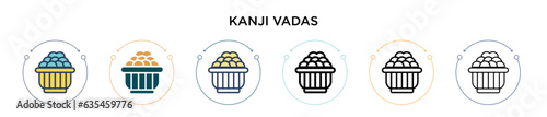 Kanji vadas icon in filled, thin line, outline and stroke style. Vector illustration of two colored and black kanji vadas vector icons designs can be used for mobile, ui, web