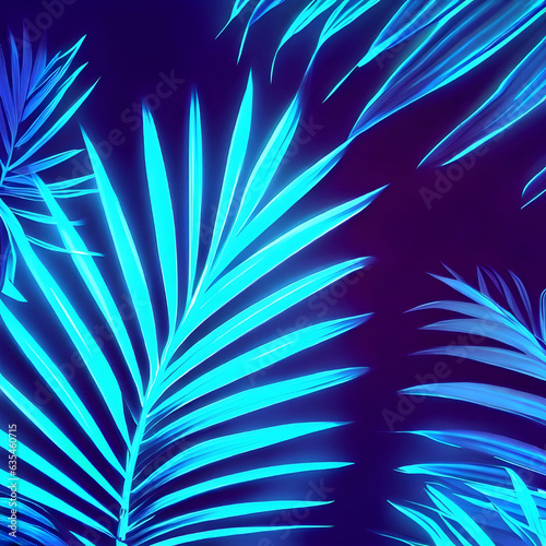 Tropische Palmenblätter auf leichter Textur