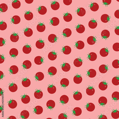 Fresh red tomatoes placed on a pink background showcasing a tasty vegetable pattern