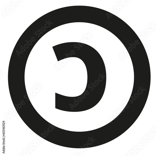 Creative Commons license Symbol on a Transparent Background photo