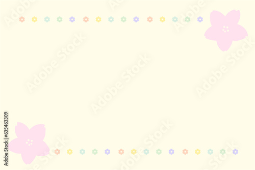 Cute sticky note, memo, reminder card. Floral sketch pattern yellow background wallpaper. Vector, illustration, EPS10