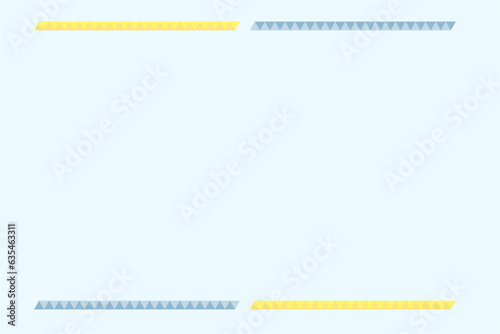 Cute sticky note, memo, reminder card. Triangle pattern blue background wallpaper. Vector, illustration, EPS10