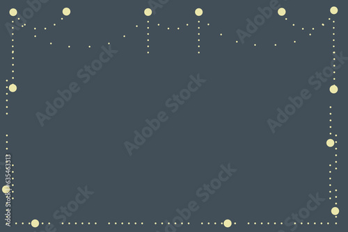Polka dot pattern decoration frame.  Dark blue background wallpaper. Vector, illustration, EPS10