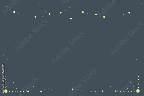 Polka dot pattern decoration frame.  Dark blue background wallpaper. Vector, illustration, EPS10