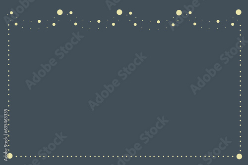 Polka dot pattern decoration frame.  Dark blue background wallpaper. Vector, illustration, EPS10