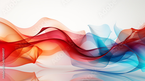 abstract red wave design digital frequency for background photo