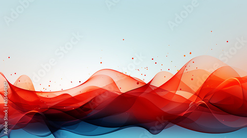 abstract red wave design digital frequency for background photo