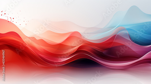 abstract red wave design digital frequency for background photo