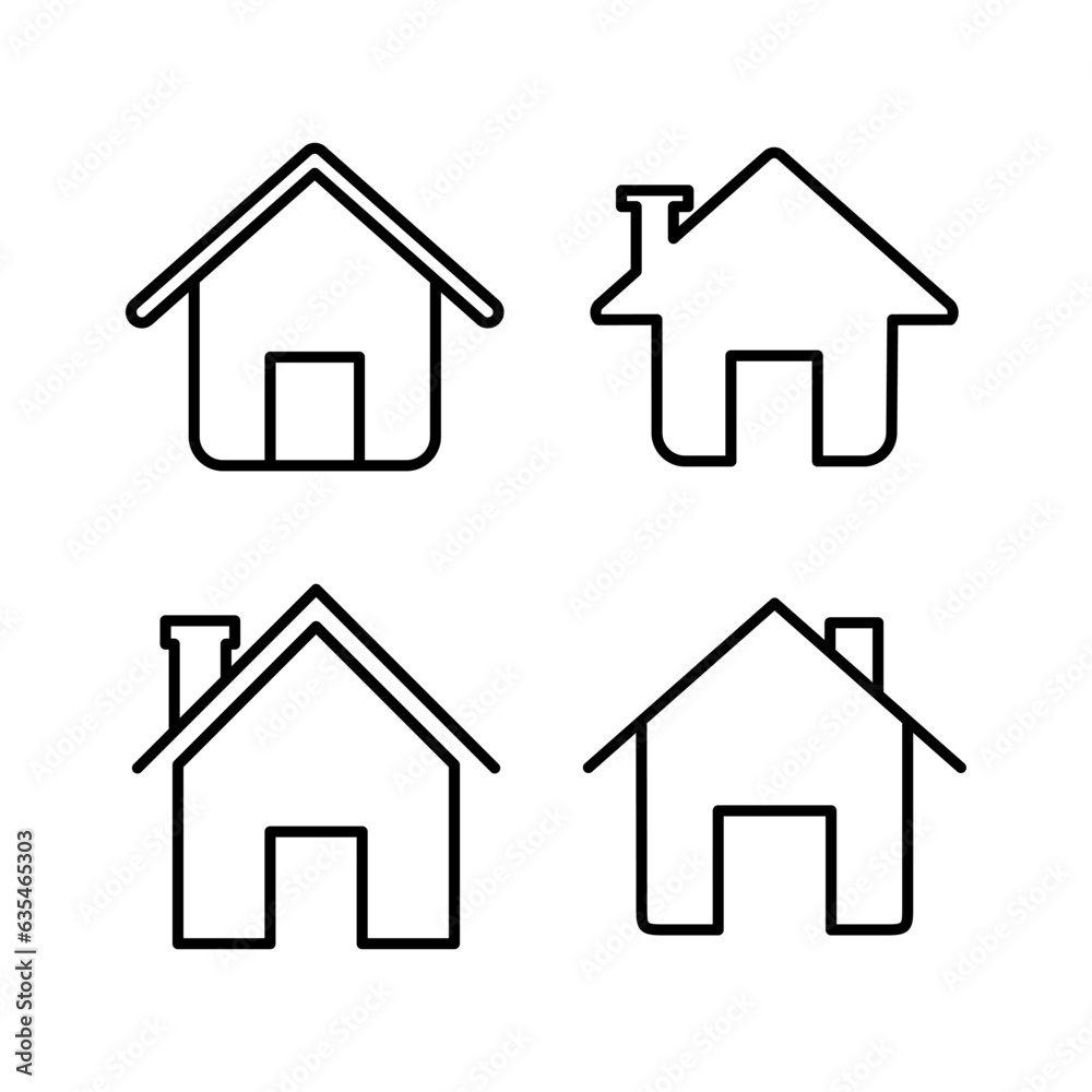 Home icon vector. House vector icon Home icon vector. House vector icon