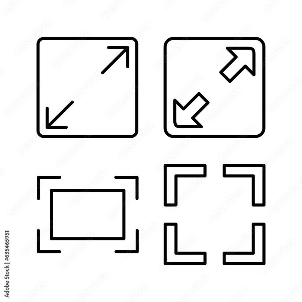 Fullscreen icon vector. expand fullscreen icon Fullscreen icon vector. expand fullscreen icon