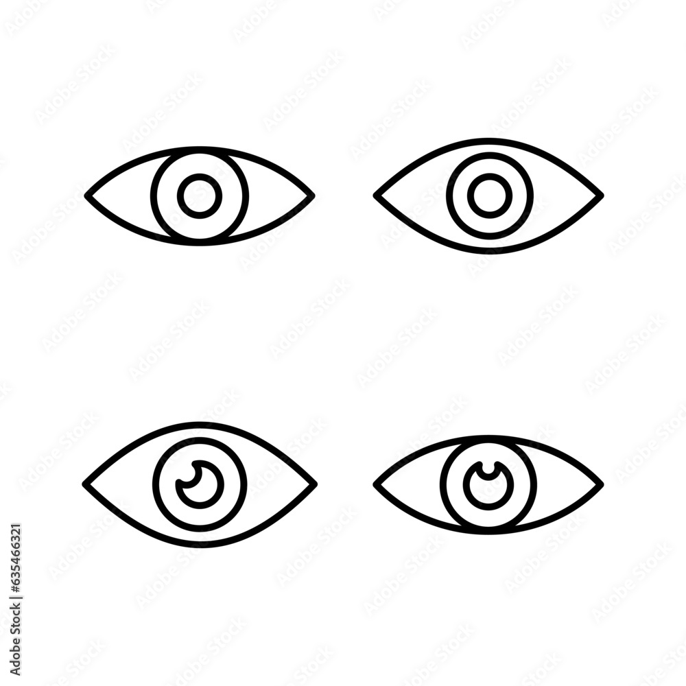 Eye icon. Look and Vision icon. Eye vector icon Eye icon. Look and Vision icon. Eye vector icon