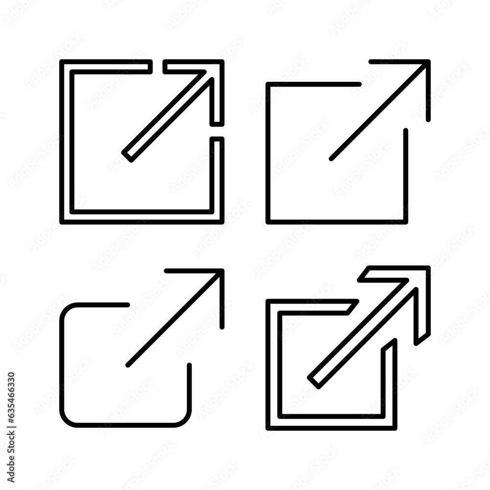 External link icon vector. hyperlink chain symbol. download, share, External link icon vector. hyperlink chain symbol. download, share,