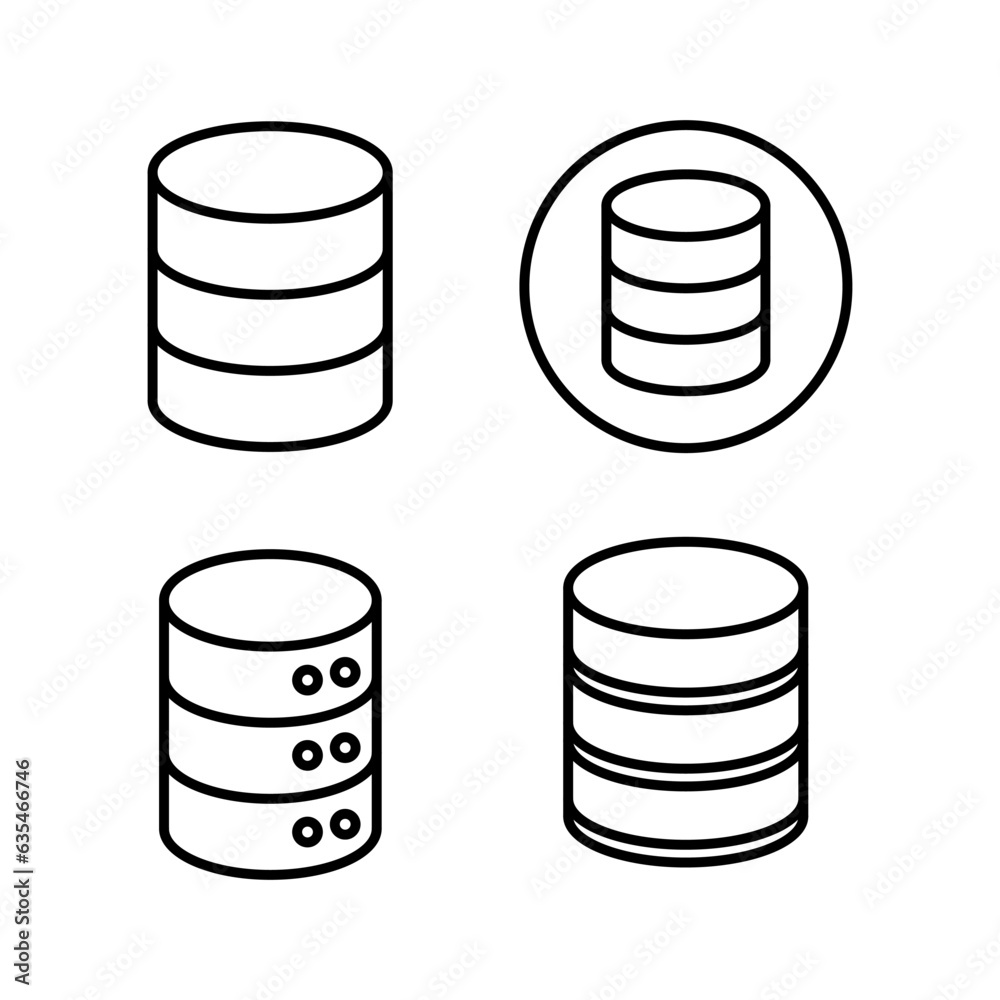 Database icon vector. server icon. storage Database icon vector. server icon. storage
