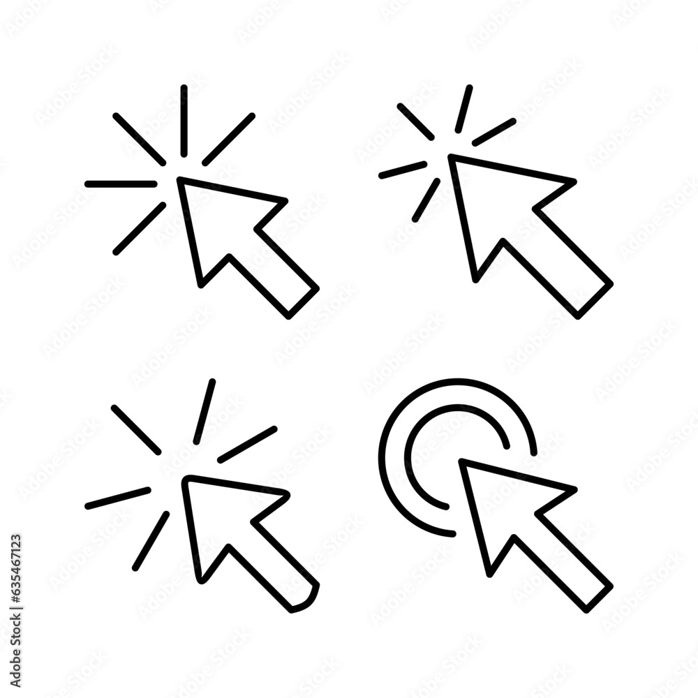 Click icon vector. cursor icon vector. pointer sign Click icon vector. cursor icon vector. pointer sign