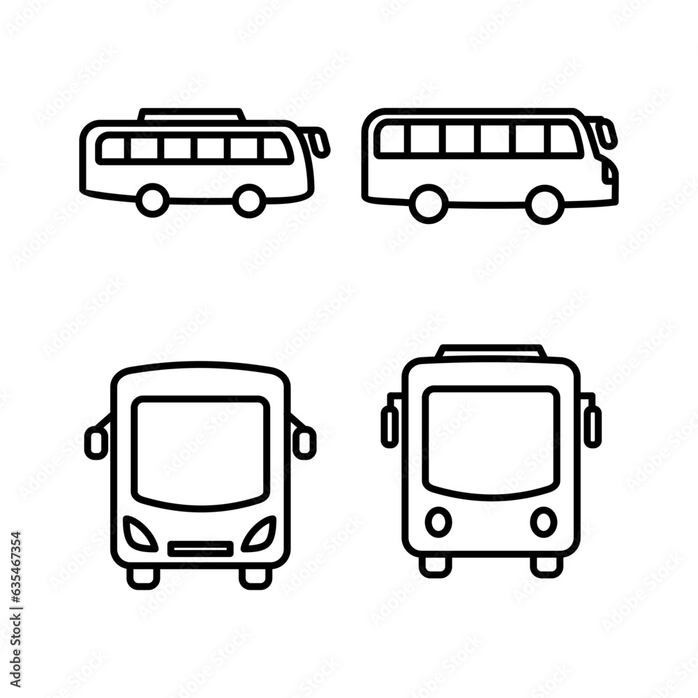 Bus icon vector. bus vector icon