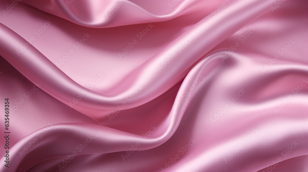 Obraz premium Nahaufnahme von rosa Satin Stoff Textur Hintergrund.