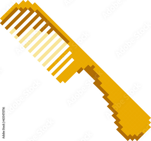 Comb cartoon icon in pixel style