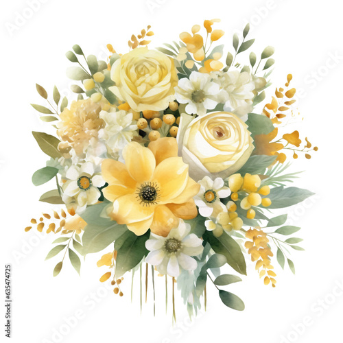 Flowers Watercolor Clip Art, Watercolor Illustration, Flowers Sublimation Design, Flowers Clip Art.