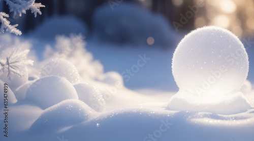 Bask in the frosty glow of winter with this lighting snowball wallpaper. 