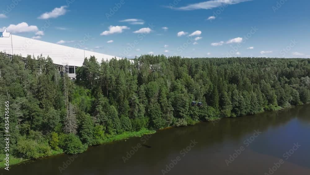 Aerial view of Druskininkai Snow Arena in Lithuania. Largest snow arena in Baltics Aerial view of Druskininkai Snow Arena in Lithuania. Largest snow arena in Baltics
