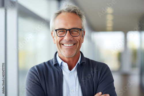Positive Emotions: Smiling Man with Arms Crossed on White